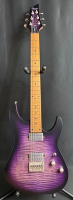 Schecter C-1 Standard Plus Electric Guitar Transparent Purple Burst Finish