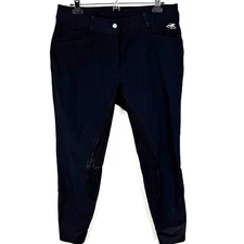 Piper by SmartPak Full Seat Riding Breeches Black 32R fleece lined equestrian