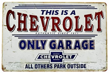 Chevy Chevrolet Garage Tin Sign Camaro Corvette Bel Air Impala Bow Tie W103
