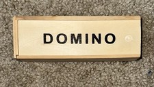 28 Pcs Domino Game Wooden Boxed Traditional Classic Blocks Play Set - New Sealed
