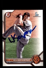 Signed Baseball Card Auto William Kempner 2022 Bowman Draft #BD-3 Giants