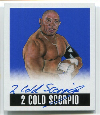 2 Cold Scorpio 2014 Leaf Originals Wrestling Autograph Auto A-2CS Blue #6/10