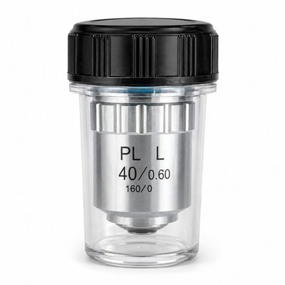 PL L 40/0.60 160/0 Microscope Objective Lens 40X Laboratory Optical Vintage 