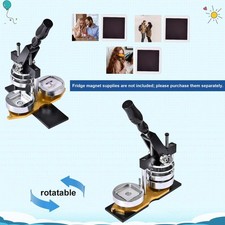 2-in-1 Square Fridge Magnet Button Maker 2'' DIY Customized Photo Magnet Machine
