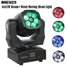 6x15W LED Bee Eye Moving Head Lighting RGBW Laser Stage Light DMX Disco KTV Bar