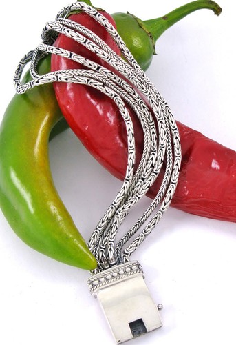 Sterling Silver 925 Silpada B1452 Go Gorgeous 6-Strand Byzantine & Foxtail Link - Picture 10 of 15