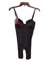 New SPANX Suit Your Fancy Strapless Cupped Mid-Thigh Bodysuit 10156R BLK Medium