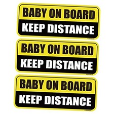 Baby on Board Car Magnet - Colorful, Reflective, Weather Yellow/Black