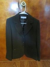 Tahari Arthur S. Levine Women's Forest green Blazer sz 10, Notch Lapel Lined