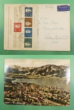 DR WHO 1959 GERMANY MUSIC S/S TEGERNSEE POSTCARD RPPC AIRMAIL TO BRAZIL LR35213