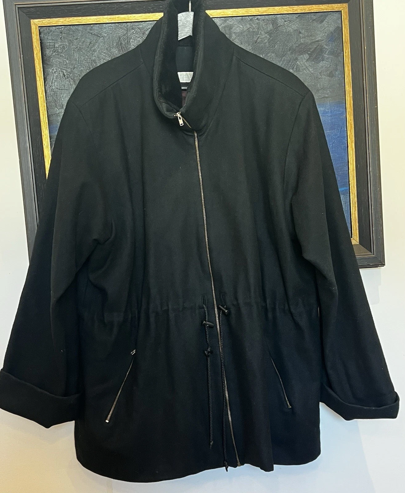 Oscar de la Renta Basics Women Wool Coat Storm Jacket Size 40 / 8-10 US