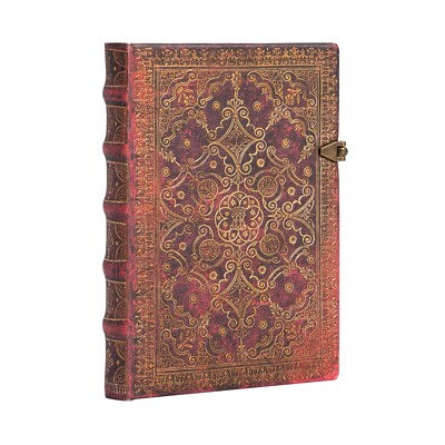 Paperblanks Notizbuch 13x18cm EQUINOXE  Karmin Tagebuch Intarsien liniert 240S.