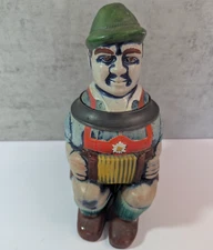 Vintage Gerzit Gerz Hobo in Lederhosen Ceramic Oktoberfest Beer Stein Germany