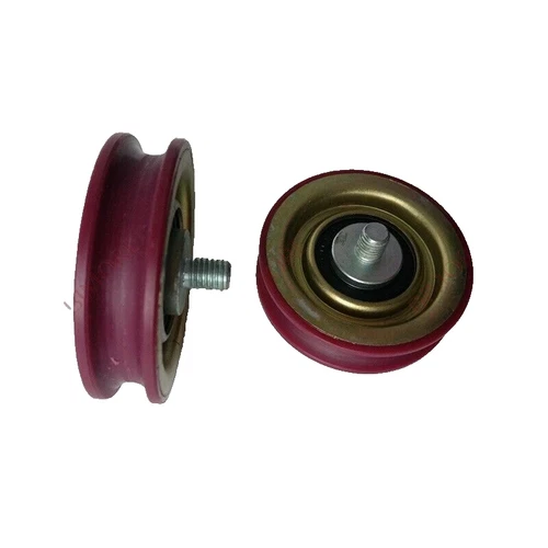 10 Stück 74*19 mm V30 Aufzug Türhänger Rolle rotes Rad Außendurchmesser 74 mm B 19 mm - Bild 1 von 2