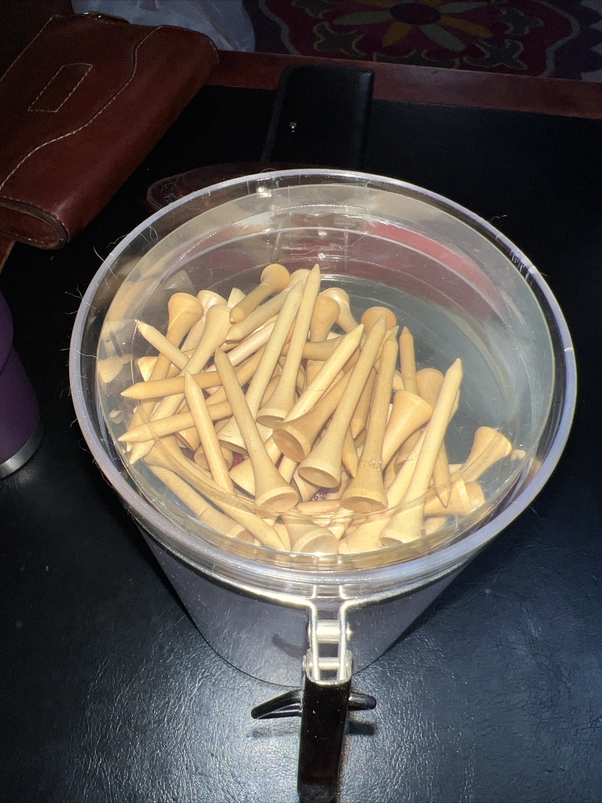 Golf Cigar Jar Sealed Humidor Men's Gift Set of Golf Balls Tees Towel