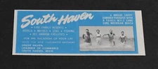 1966 Print Ad Michigan South Haven Family Resorts Beach Lake Breeze art