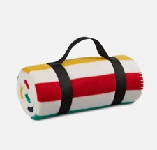 Hudson's Bay HBC Stripes Polar Fleece 4 Point Throw Blanket 50" x 70"