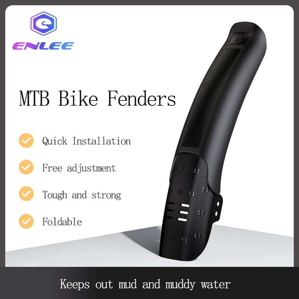 ENLEE Bicycle Widened Fenders Front/Rear Wheel Fender Mudguard Mountain Bike Kit - Image 2 of 4