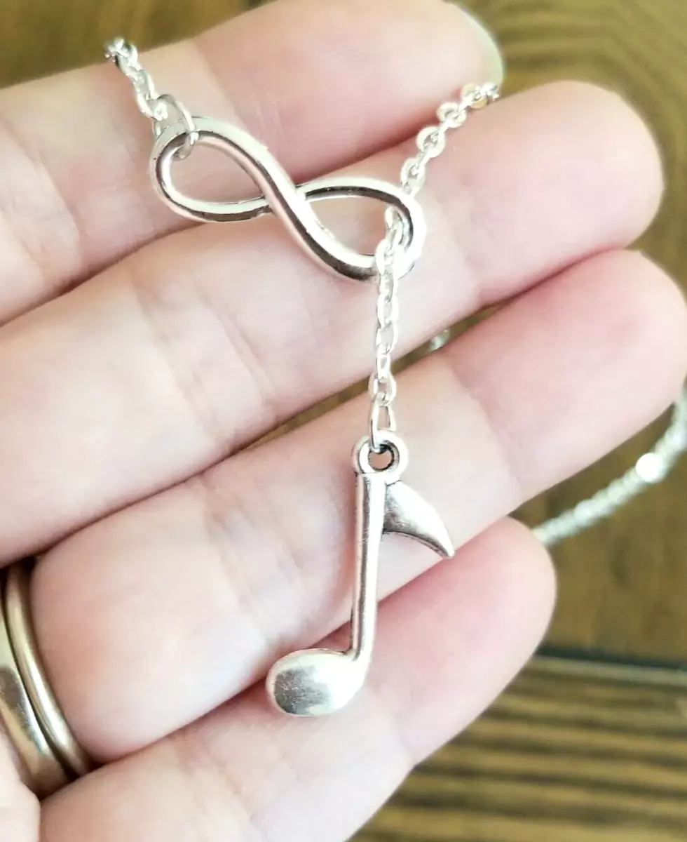 Infinity lariat shop necklace