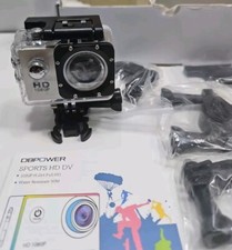 DBPOWER Waterproof Action Camera 12MP 1080P HD w/2 Batteries  Accessories New