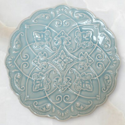 Vintage Vera Bradley My Home Java Blue Majolica by Sadek Salad Plate ...