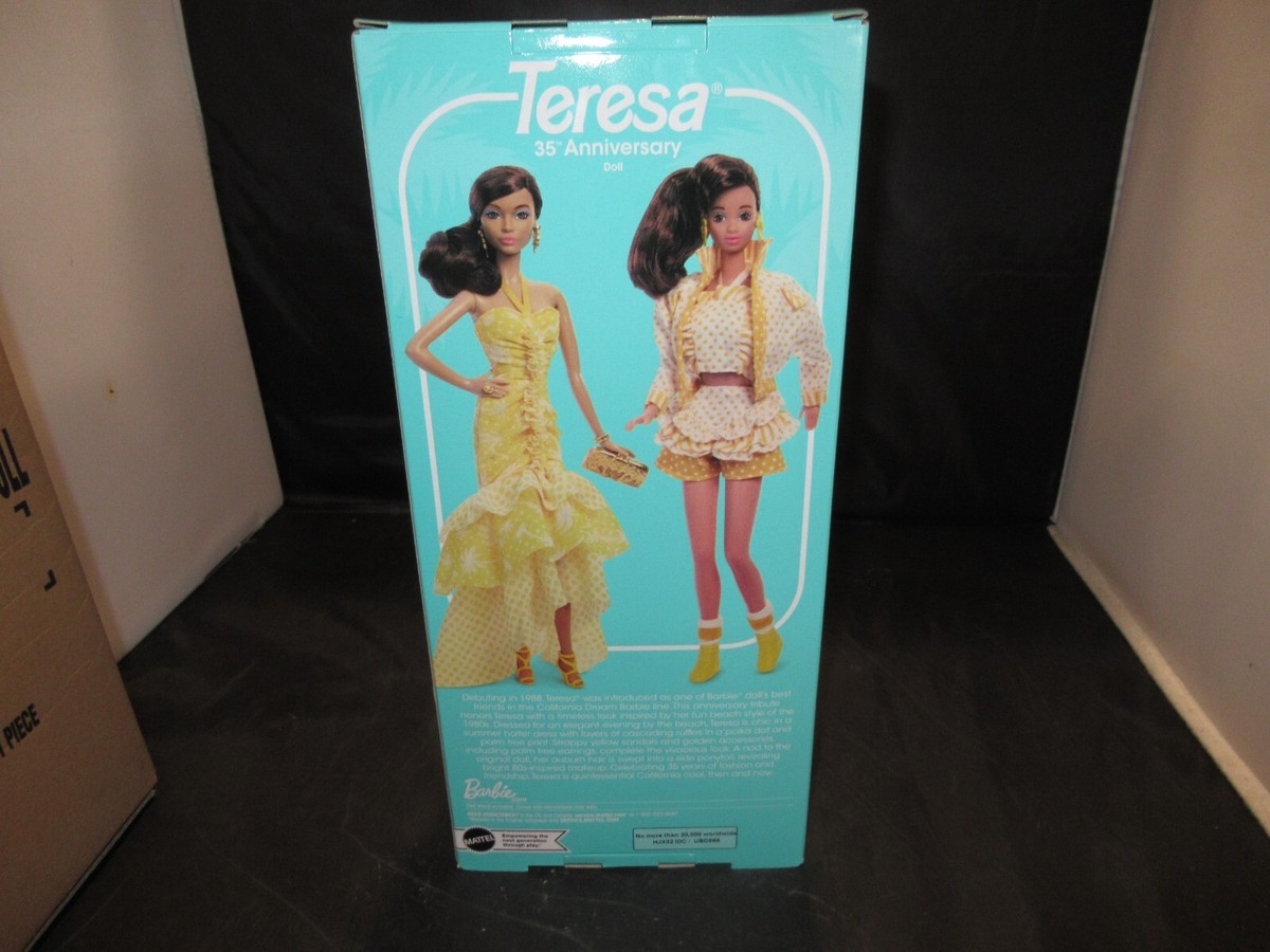 Barbie TERESA DOLL 35th Anniversary Mattel Studio Collector Exclusive