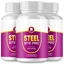 Steel Bite Pro for Teeth and Gum Repair - Official Formula (3 pack)