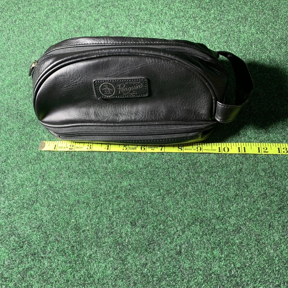 Bolso para artículos de tocador de cuero de pingüino organizador tocador baño viaje Foto 2 de 4