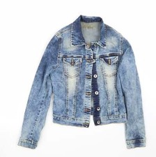 fls girl Womens Blue Jacket Coat Size 36