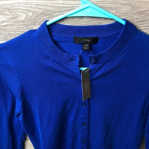 J Crew Womens 2XS Blue Jackie Cardigan 