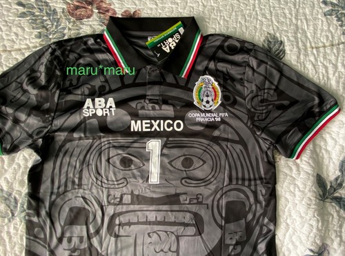 JORGE CAMPOS #1 Mexico 1998 NEW Jersey XL RETRO France Home ABA SPORT Pumas - Picture 2 of 5