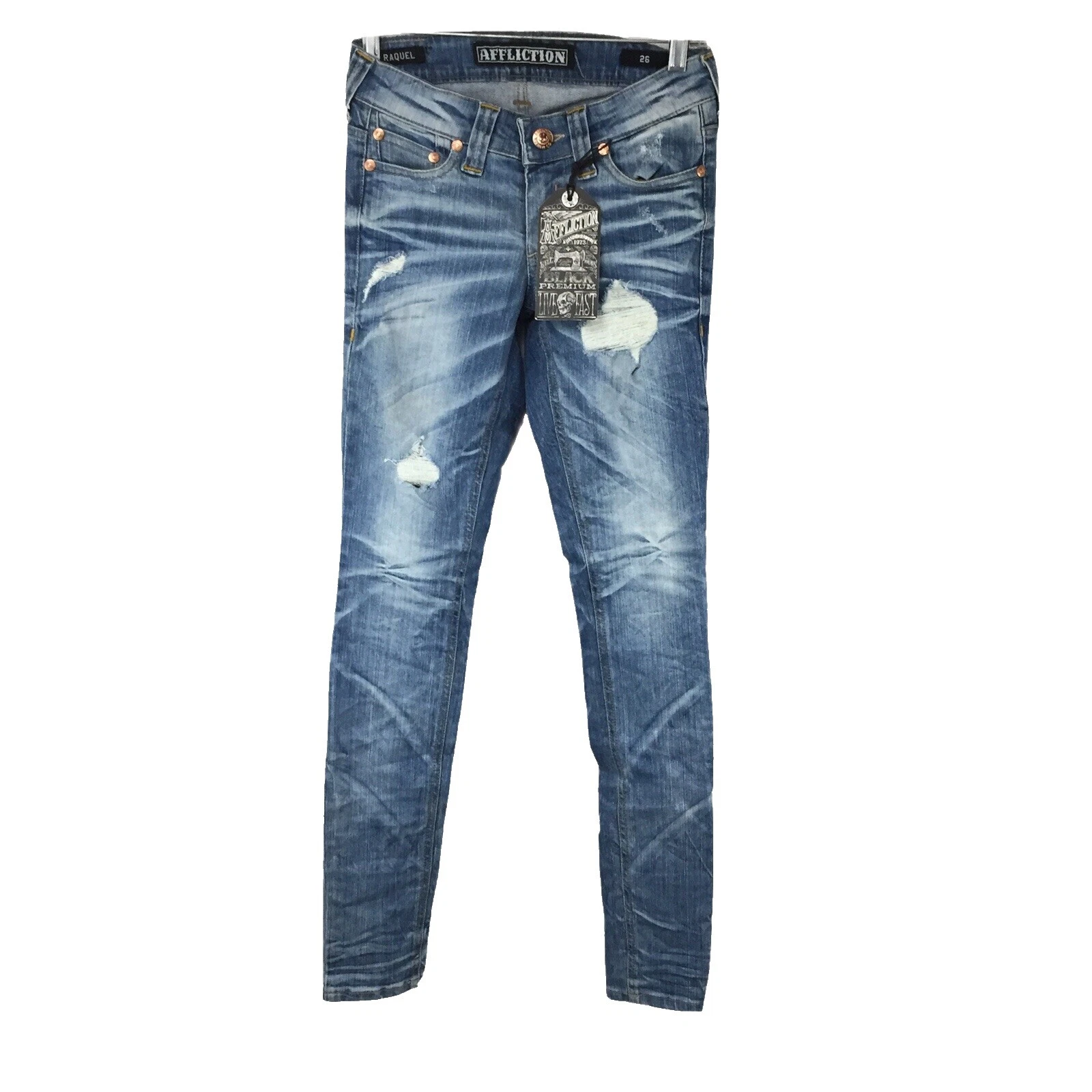 Jeans de algodón Affliction para Mujeres