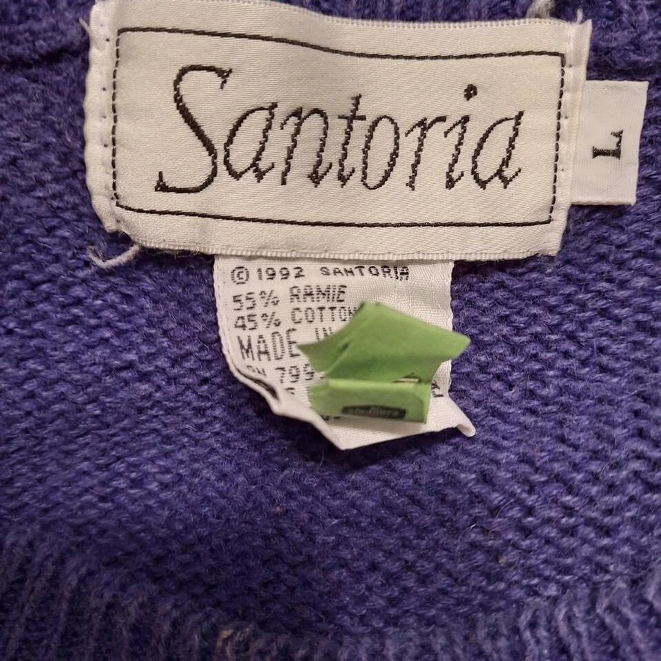 SUÉTER MUJER VINTAGE AÑOS 80 PÚRPURA PATRÓN NEW WAVE POP MOD Foto 4 de 4