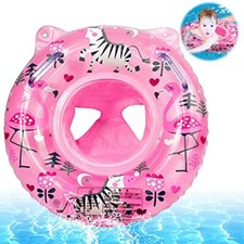 Bouee Gonflable Anneau  Natation Sauvetage Bebe PVC Rose Bleu  6 a 48 mois 30kg