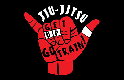Get up Go Train Poster - Brazilian Jiu Jitsu BJJ (18 X 24 Inches)