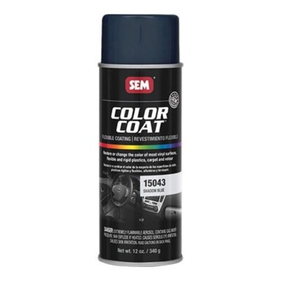SEM 15043 Color Coat Shadow Blue Vinyl Spray Auto Paint 12 oz. SEM 15043