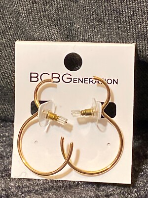 BCBGeneration Gold Tone Hoop Earrings / Hoop Earrings NWT