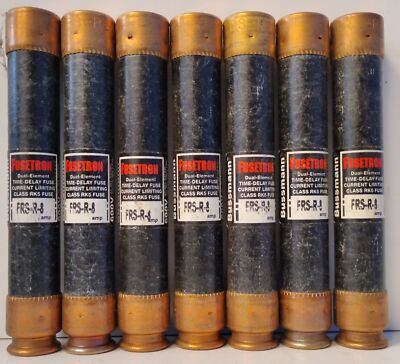 Bussmann FRS-R-8 600 V AC / 300 V DC 8 A Time-Delay Fuses - Lot of 7