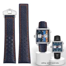 22mm Leather Watch Strap Band for TAG Heuer Caw211 Monaco Series Replacement