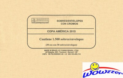 2015 Panini Copa America CHILE 50ct Factory Sealed 30 Box CASE-7,500 ...