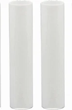 Pair (2) - 4" White Plastic Candelabra Base Candle Covers / Sleeves ( 7/8" OD)