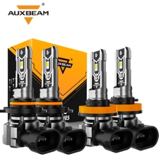 AUXBEAM LED Headlight H11 9005 High Low Beam Bulbs Combo Conversion Kit CANBUS