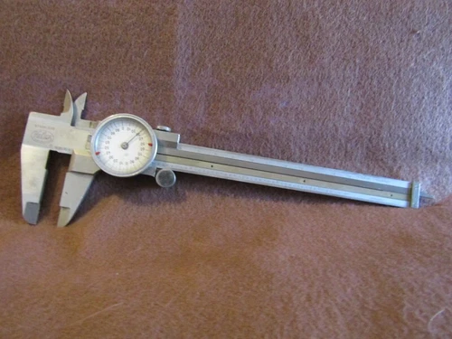  Helios .001 Hardened Stainless Steel Dial Caliper 9” Long Germany