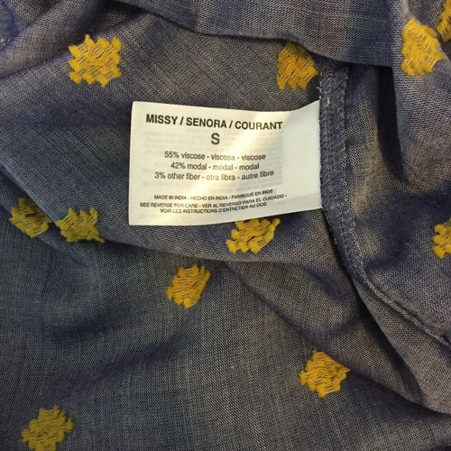William Rast Womans Blue Cold Shoulder Blouse Size Small NWT - Picture 6 of 6