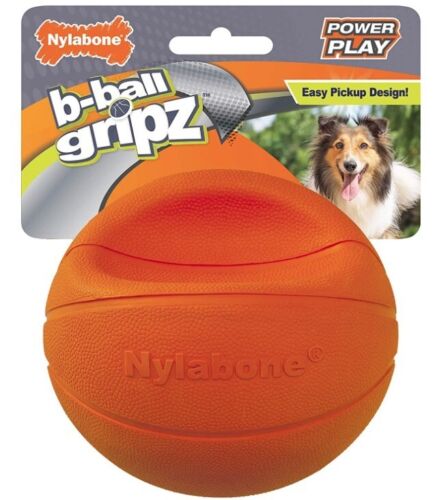 Jouet canin Nylabone Power Play poignées B-Ball moyen 4,5 pouces - Photo 1 sur 1
