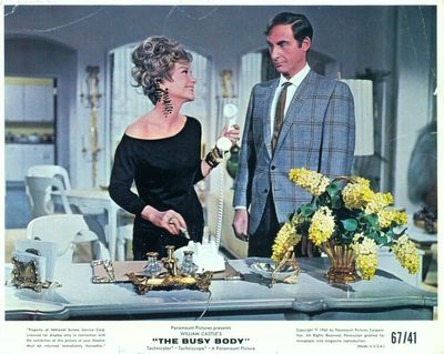 THE BUSY BODY Original 1967 Film Film Lobby Card Photo 3 SID CAESAR ANNE BAXTER