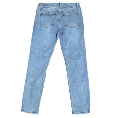 BAPE” Men's Custom Hand Painted Graphic Skinny Blue Denim
