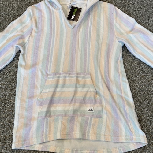 NWT Roxy Girls Hoodie Pull Over Rainbow Girls Size XL - Picture 2 of 14