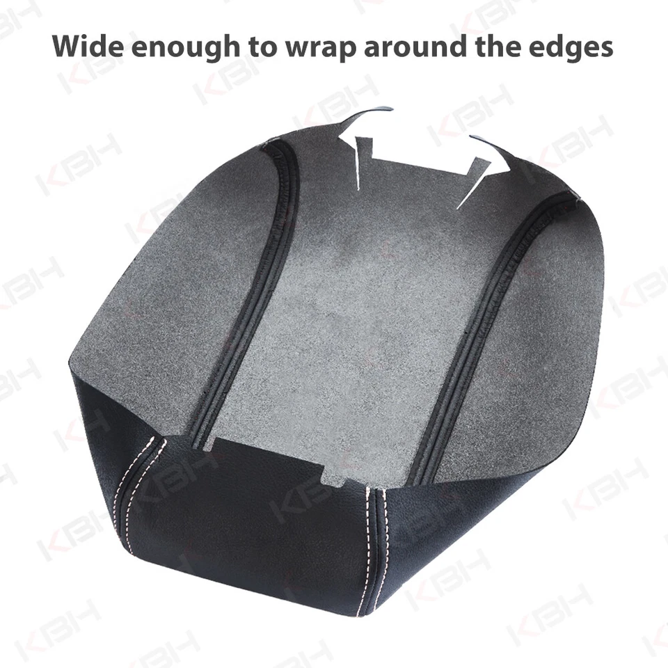 Se adapta a Dodge Journey 2011-2020 consola media tapa reposabrazos cubierta de vinilo línea gris Foto 4 de 4