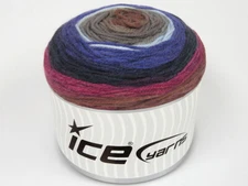 2-Skein Lot Cakes DK Yarn Light Acrylic 2x150g/540m Gold Camel Blue Purple Navy